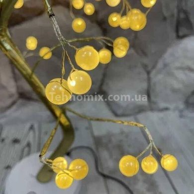 Светильник настольный Дерево круглые лампочки 36 LED 50см Aulife Теплый белый