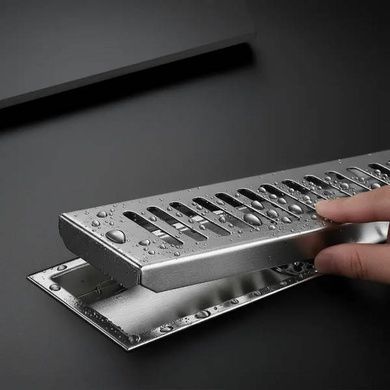 Трап-душові грати напольні металеві floor drain AND YLN7237-30 Сіра