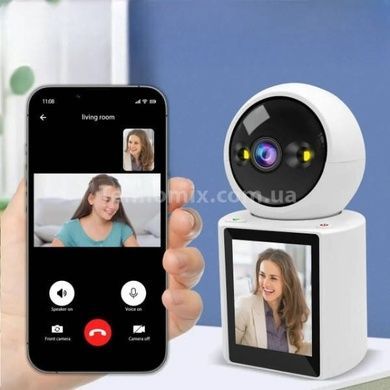 Камера відеоспостереження радіоняня з дисплеєм 2.8 WIFI V3 ICSEE Біла
