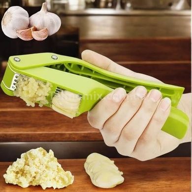 Прес для часнику подрібнювач ручний 2в1 Garlic Slicer Салатовий