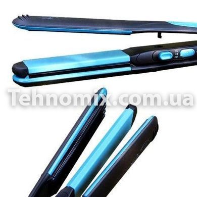 Прасочка для волосся випрямляч гофре 2 в 1 Gemei GM-1961 Чорно-синій