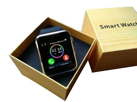 Розумні Годинники Smart Watch А1 Gold Black + Навушники подарунок