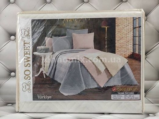 Покрывало летнее (250х260см) с наволочками (50х70см) So Sweet Gri Полиэстер