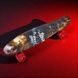 Пенни борд со светящимися колесами Битва PU Penny Board Черный с красными колесами