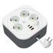 Сетевой фильтр удлинитель (4м LED, 4-220V, 2-USB, 1-PD Type-C) PNS-05 Белый