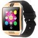 Умные часы Smart Watch Q18 черные с золотом