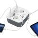 Сетевой фильтр удлинитель (4м LED, 4-220V, 2-USB, 1-PD Type-C) PNS-05 Белый