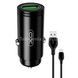 Автомобільний зарядний пристрій XO CC39 QC3.0 18W Car charger with Type-c Чорне