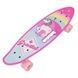 Скейт Пенниборд со светящимися колесами и ручкой Единорог Penny Board Aspink Розовый