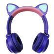 Бездротові навушники Bluetooth з котячими вушками LED ZW-028C Фіолетові