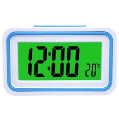 Часы настольные с будильником говорящие Kenko KK 9905 TR Голубые