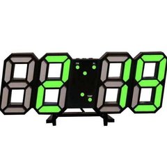 Електронний настільний годинник з будильником і термометром LY 1089 Чорний із зеленим підсвічуванням