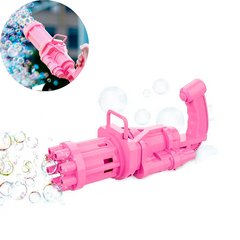 Ігрушний кулемет для створення мильних бульбашок Bubble Gun Blaste Рожевий