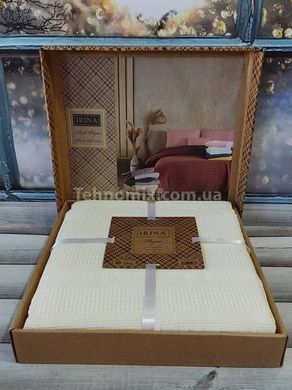 Покрывало-пике летнее Irina home Krem 210х230см Вафельное