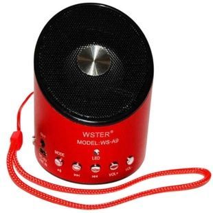 Колонка акумуляторна компактна з FM-приймачем Wster WS-A9 Червона