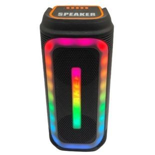 Колонка портативная аккумуляторная с подсветкой 38*16*15,5 см E4107 BT Черная