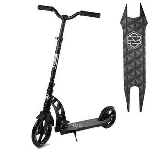 Самокат двухколесный 2 амортизатора колеса 20см 47351 Best Scooter Черный