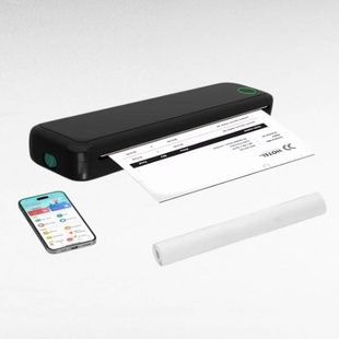 Термопринтер портативний A4 з бездротовим з'єднанням Bluetooth Phomemo M08F Чорний