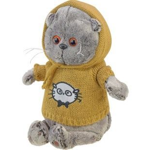 Игрушка мягкая Кот Басик в свитере 30см В коричневом