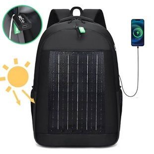 Рюкзак с встроенной солнечной панелью 10w usb Черный