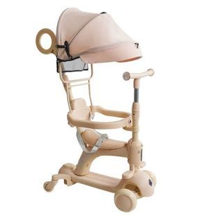 Самокат с козырьком и дополнительными колесами 5в1 Skyper BG-70348 Бежевый