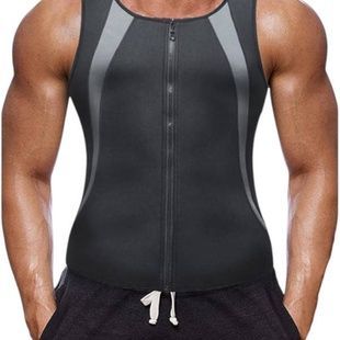 Чоловічий жилет для схуднення на блискавці неопреновий 3XL Zipper Vest Чорний