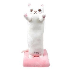 Плед-подушка игрушка 3в1 Кот Батон 60см (плед 100*150см) Белый