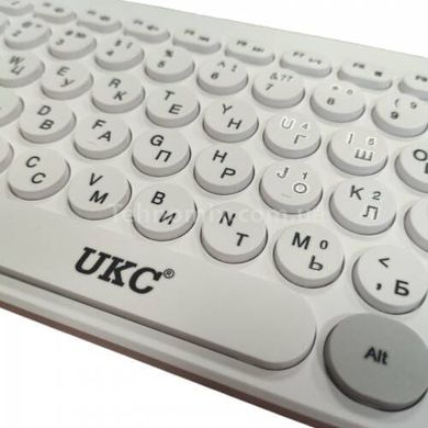 Клавіатура з мишкою UKC біла