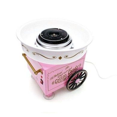 Большой аппарат Машинка для приготовления сахарной ваты Cotton Candy Maker + набор палочек в подарок Розовый
