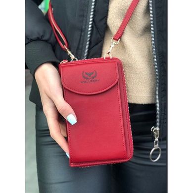 Жіночий гаманець-сумка Wallerry ZL8591 Бордовий