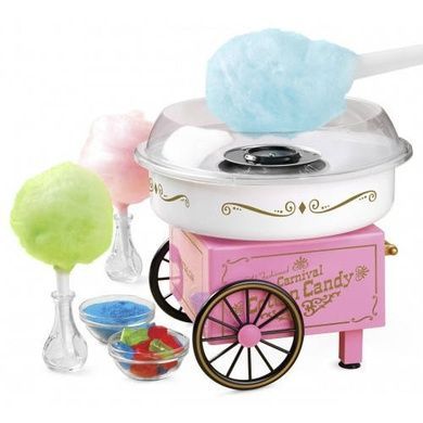 Большой аппарат для сахарной ваты Cotton Candy Maker + палочки в подарок Розовый