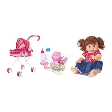 Іграшка Пупс з музичним чіпом 31см з коляскою + аксесуари Sweet Baby BL-013B