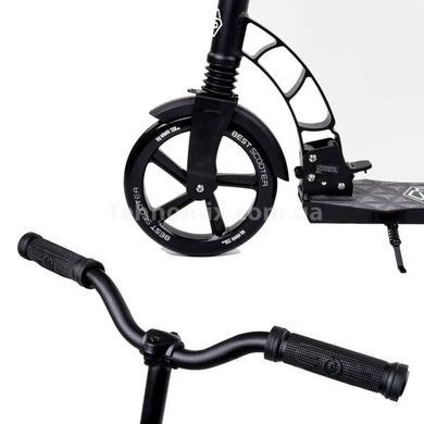 Самокат двухколесный 2 амортизатора колеса 20см 47351 Best Scooter Черный