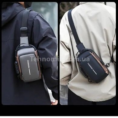 Сумка с анти -колларом с рюкзаком и xl1228 Black с коричневым