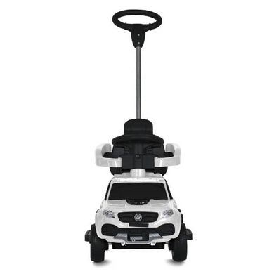 Машинка-толокар с родительской ручкой, с BLUETOOTH, MP3, USB, EVA M 5900EL Черно-белая
