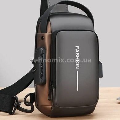 Сумка с анти -колларом с рюкзаком и xl1228 Black с коричневым