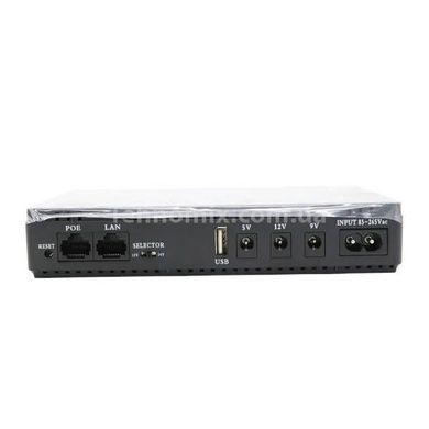 Бесперебойник для роутера 5v, 9v, 12 вольт mini ups 20000 mAh JiaGeng m-303 Черный