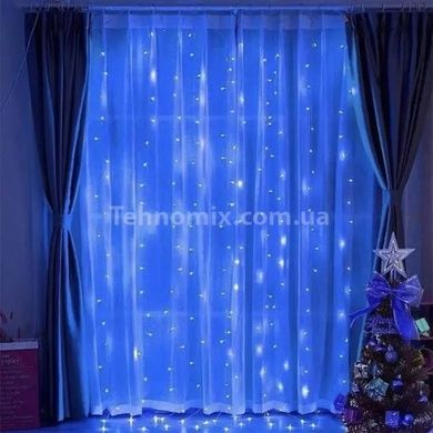 Гірлянда штора Водоспад внутрішня 320LED 3*2м Синє світло