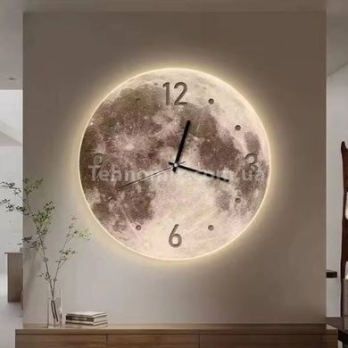 Настінний годинник Місяць з LED підсвічуванням NCH-40-40
