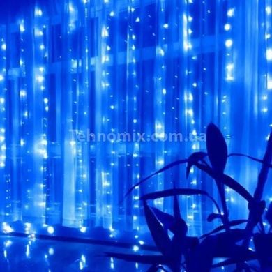 Гірлянда штора Водоспад внутрішня 320LED 3*2м Синє світло