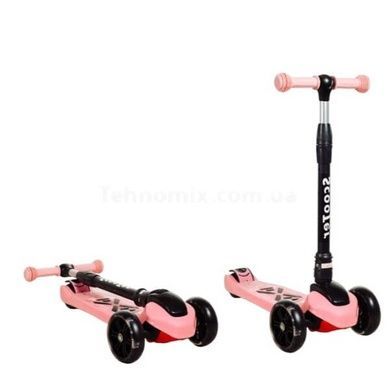 Самокат чотириколісний складаний pu колеса 13см Smart Scooter Світло-рожевий
