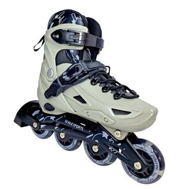 Ролики детские раздвижные с полным комплектом защиты р 29-33 Scale Sports Gray LF 605 Серые