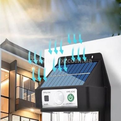 Фонарь уличный с датчиком движения и солнечной панелью 2Вт X-Bail YX777 SOLAR Черный