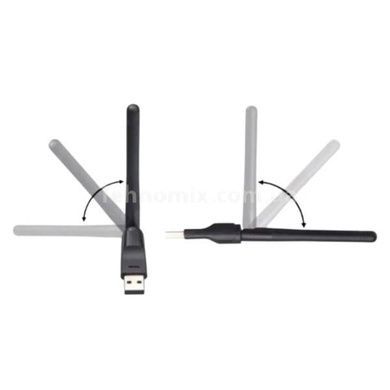 Wi-Fi-адаптер компьютерный USB RT7601 Черный