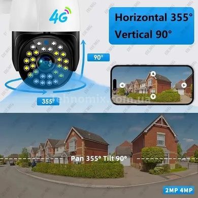 Камера відеоспостереження подвійна 2+2mp DUAL CAMERA P12 WIFI IP 360\90 V380PRO Біла