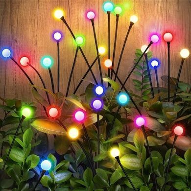 Комплект садових світильників декоративних Світлячки 2 шт по 6LED RGB 70см
