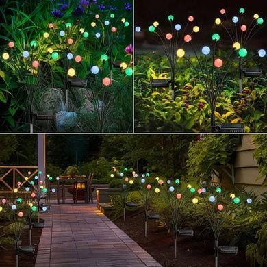 Комплект садових світильників декоративних Світлячки 2 шт по 6LED RGB 70см