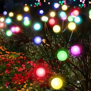 Комплект садових світильників декоративних Світлячки 2 шт по 6LED RGB 70см