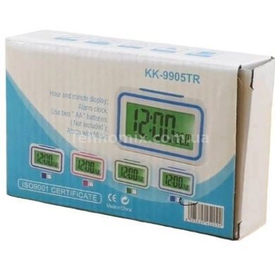 Часы настольные с будильником говорящие Kenko KK 9905 TR Голубые