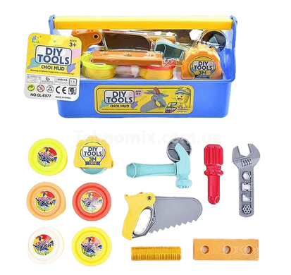 Набор теста для лепки Ремонтный чемоданчик с формочками DIY Tools